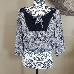 Lace and Paisley Boho Top